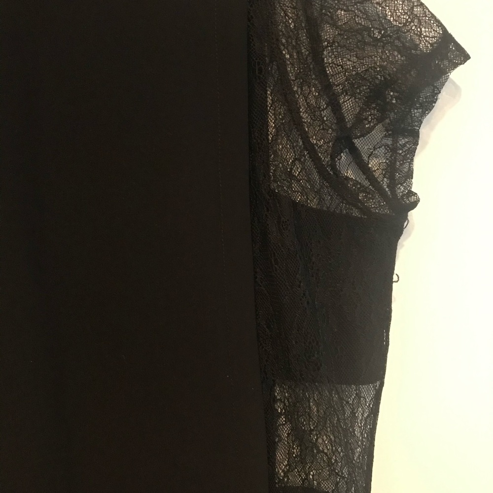 Zara Black Lace-Shoulder Jumpsuit - Picture 3 of 4